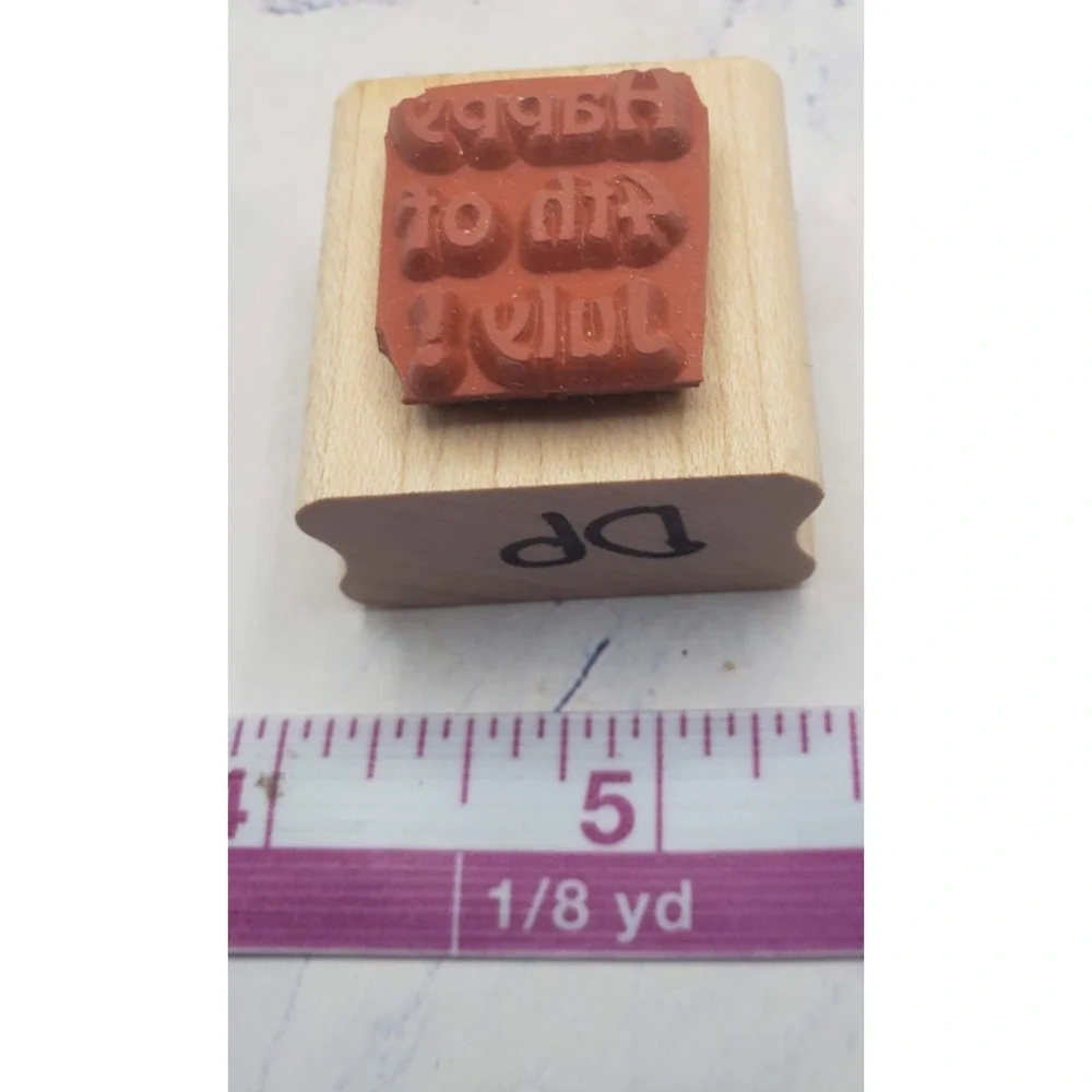 Lot of 5 Words and Phrases Stampin Up Wood Mounted Rubber Stamps